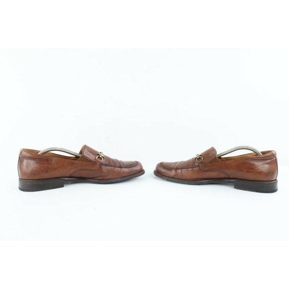 Vintage Mezlan Mens Size 10.5 M Horse Bit Leather Loafers Dress Shoes Brown